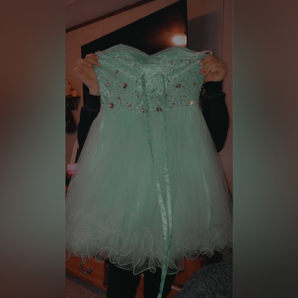 Turquoise Knee high dress - Picture 2 of 3